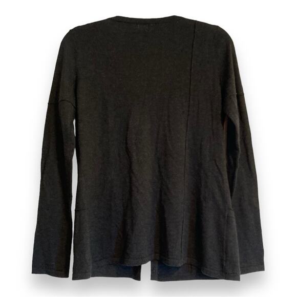 Toad Co Gray Gypsy Knit Wool Cardigan Sweater Womens Sz Small Neutral Loose Fit - Picture 14 of 15